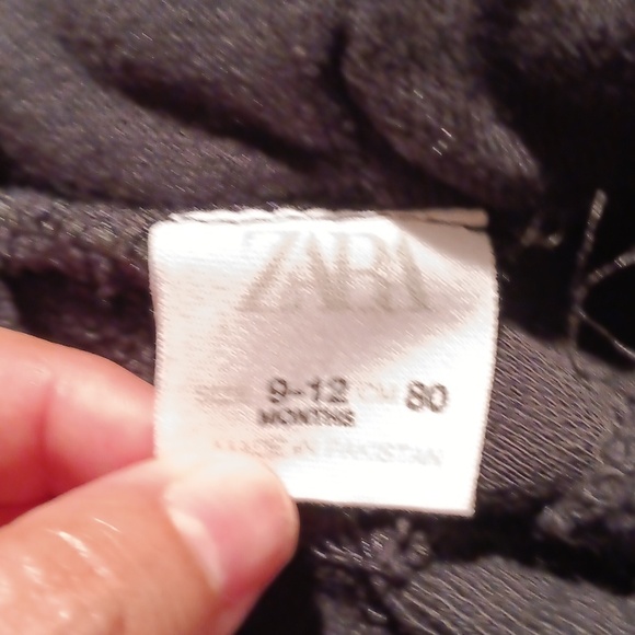 Zara Black Crew Neck Sweatshirt 9-12 Months - Picture 4 of 6